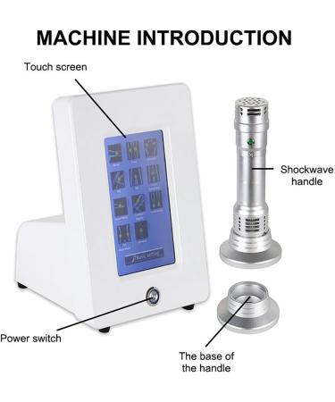 Shock Wave Therapy Device for Muscle Relief & Erectile Dysfunction - Professional Extracorporeal Massage Device with 7 Heads - Buy Online on GoSupps.com