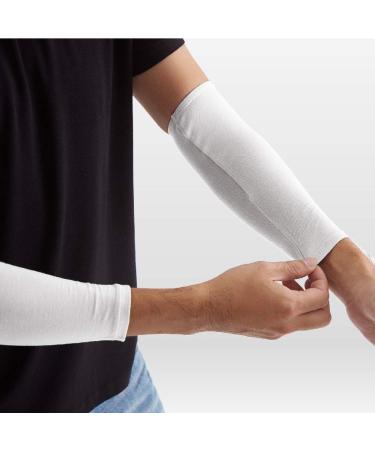Edenswear Zinc-Infused Adult Elbow Sleeve for Eczema | Large, White - Buy Online on GoSupps.com