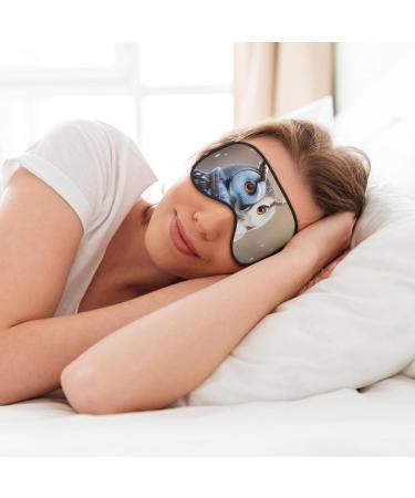 Soft Owl Snowman Printed Eye Mask - Adjustable Breathable Light Blocking Double-Sided Sleep Mask - Buy Online on GoSupps.com