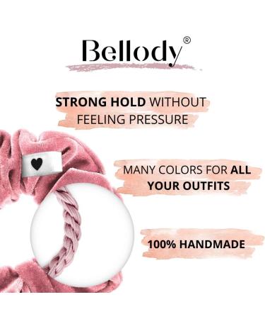 Buy Bellody Mellow Rose Scrunchie - Velvety Soft Hair Tie with Strong Hold & Exclusive Colors - Buy Online on GoSupps.com
