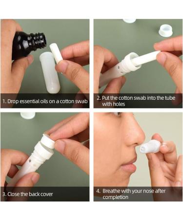 Wemay 5 Pack / 10 Pack Essential Oil Inhaler Bottles Aromatherapy Empty Nasal Inhaler Tubes Plastic Tubes with Wick - Buy Online on GoSupps.com