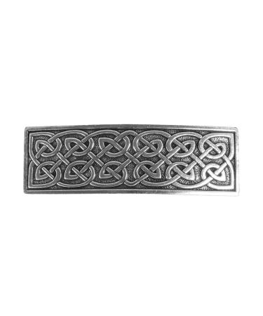 Large Celtic Hair Clip, Hand Crafted Metal Barrette Made in the USA with a Large 80mm Clip by Oberon Design