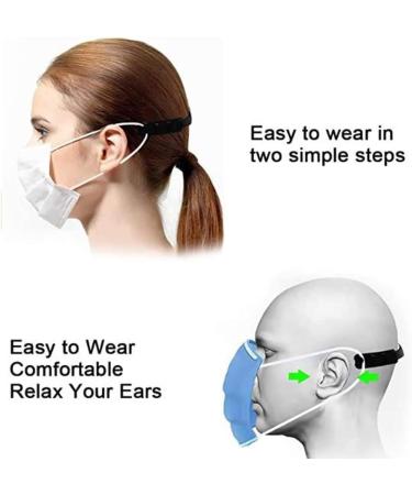 10-Piece Black Mask Extension & Anti-Straying Ear Protection | Decompression Holders & Ear Grips Accessories - Buy Online on GoSupps.com
