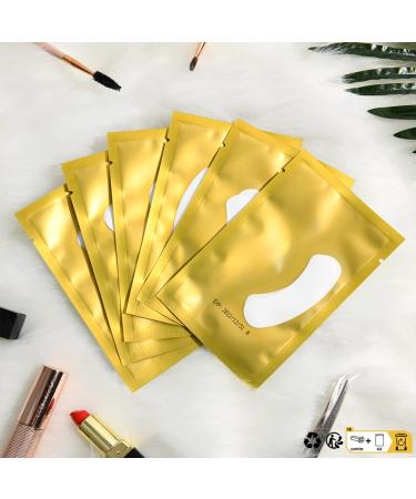 Lunamoon 50 Pairs Eye Pads for Eyelash Extensions | Boat Shape Under Eye Pads & Patches | Mini Golden Accessories - Buy Online on GoSupps.com