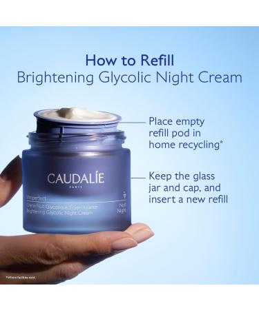 Caudalie Vinoperfect Dark Spot Brightening Glycolic Night Cream Refillable Packaging - 50 mL Refillable Jar - 50 mL - Buy Online on GoSupps.com