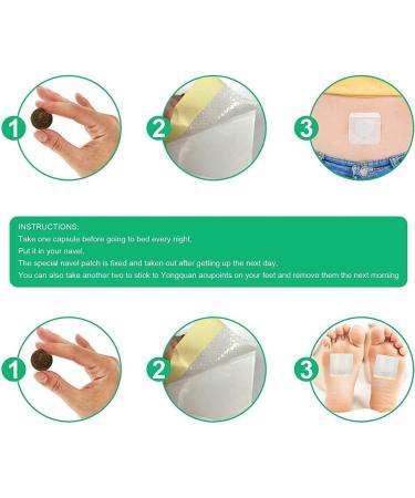 Moxibustion Belly Button Patch | Natural Herbal Abdomen Waist Path (30Pcs/Box) - Buy Online on GoSupps.com