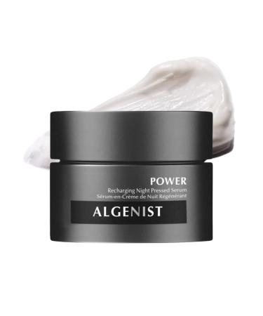 Algenist POWER Recharging Night Pressed Serum - Overnight Treatment to Refine Dull Uneven Texture with Algae Collagen & Coconut Water - Non-Comedogenic & Hypoallergenic (2 oz) 2 Fl Oz (Pack of 1)