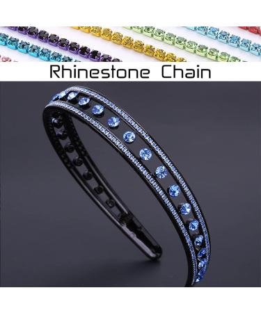 INLAZYTIM 5 Pack Rhinestone Headbands for Women & Girls - Sparkly Double Row Hair Hoop with Non-Slip Teeth Comb - Fashion Crystal Hair Accessories - Buy Online on GoSupps.com