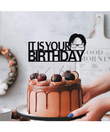 Anxdh It Is Your Birthday cake topper office theme birthday party supplies decoration - Buy Online on GoSupps.com