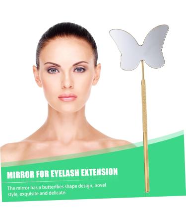 DOITOOL Make Up Mirrors Inspection Mirror Lash Tools Eyelash Applicator Tool Eyelash Application Mirror Eyelash Mascara Butterfly Lash Extension Products Stainless Steel Make up 18X6.5X0.5CM Golden - Buy Online on GoSupps.com