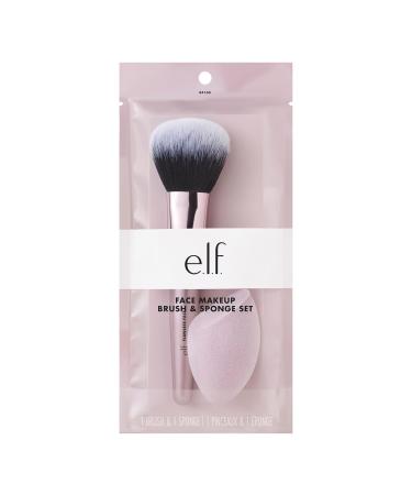e.l.f. Cosmetics Complexion Brush & Sponge Duo | Flawless Makeup Kit for Liquid Foundation - International Shipping Available - Buy Online on GoSupps.com