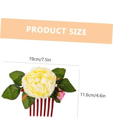 Housoutil Flower Hair Fork Clip Hair Accessories for Women Rainbow Pencil Holder Floral Bridal Hair Clip Fashion Headpiece Hair Side Clips for Women Comb Plastic Wedding Vacation - Buy Online on GoSupps.com