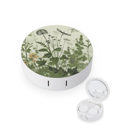 Contact Lens Case Herb with Dragonfly Wings Print Plastic Contact Lens Case contact Lens Care Box ontact Lens Travel Box