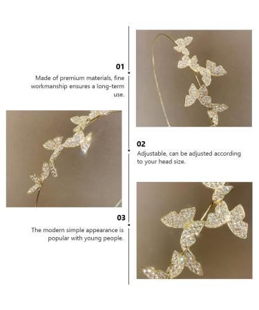 Fomiyes Golden Rhinestone Butterfly Hair Band | Crystal Bridal & Wedding Accessories for Women & Girls - Buy Online on GoSupps.com