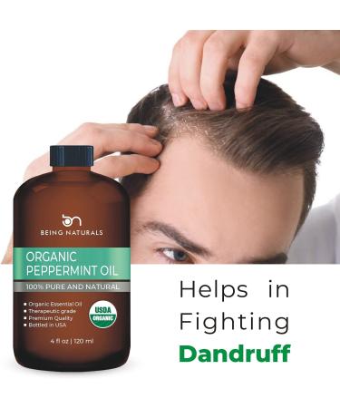 100% Pure Organic Peppermint Essential Oil - 4 FL OZ with Glass Dropper - Premium Natural Oil - Buy Online on GoSupps.com