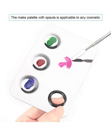 MWOOT Stainless Steel Makeup Palette Set - 2 Sets with Spatula for Pigment & Nail Art Mixing - Buy Online on GoSupps.com