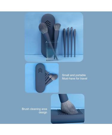 Fruusv Makeup Brushes for Eye - Face Eye Eyeshadow Brush Set - Portable Face Make up Brushes with Silicone Storage Bag for Women blue - Buy Online on GoSupps.com