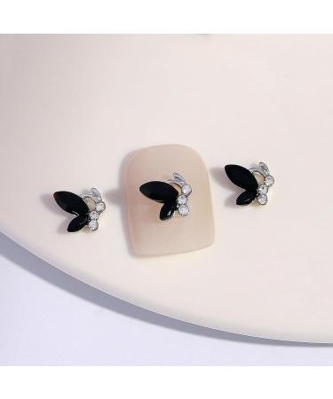 FEIlei 10Pcs/Set Nail Art Decor 3D Glitter Sparkling DIY Mini Nail Rhinestones Accessories Crystal Butterfly Nail Charm - Buy Online on GoSupps.com