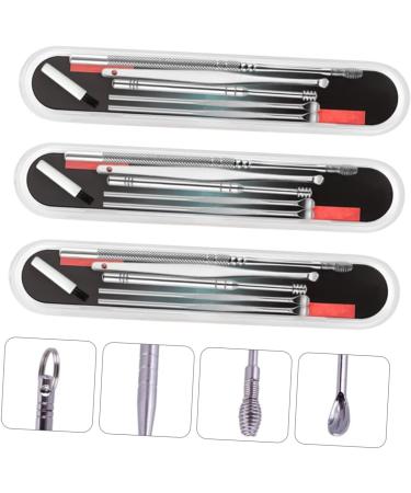 Lurrose 3 Sets 6-Piece Ear Cleaning, Lip Gloss & Piercing Kit - Stainless Steel Ear Wax Removal Tools & Spiral Spring Ear Cleaner Set - Buy Online on GoSupps.com