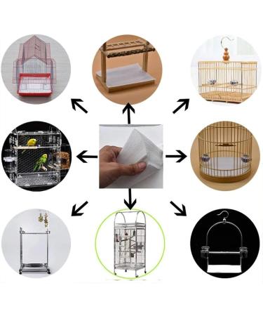 LIZHOUMIL 100 Pieces Bird Cage Liners - Disposable Wooden Bird Mat for Parrot Cages - Cuttable Pet Pad Cushion Supplies - Medium Size (27x20cm) - Buy Online on GoSupps.com