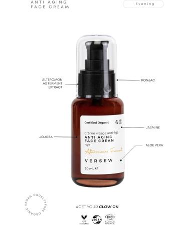  Versew Bio Vegan Performance High Concentration Day and Night Cream for Face Neck D collet and Eyes - Anti-Wrinkle Moisturizing Treatment for Men and Women (50 ml) - Buy Online on GoSupps.com