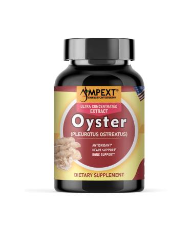 AMPEXT Oyster Mushroom Extract - Premium Quality, Only Fruiting Bodies, Brain & Cognitive Support, Antioxidant & Immunity Booster, Heart Support, Bone Mineral Density Improvement, 90 Veg Caps.