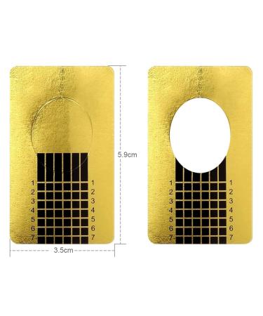 Menyiyds 200 Self-Adhesive Nail Templates - Gel Nail Extension & Styling Gold Templates for Perfect Designs - Buy Online on GoSupps.com