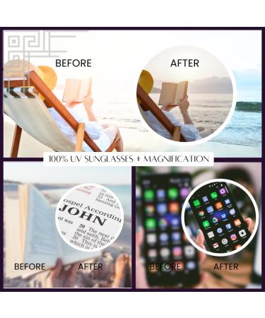 proSPORT Full Lens Reading Sunglasses for Women - Tinted Readers with Gold/Silver Lion Crest Medusa Emblem | NOT BIFOCAL | Sangria with Smoke 1.75X - Buy Internationally - Buy Online on GoSupps.com