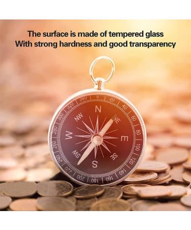 Portable Children's Keychain Compass - 40mm Aluminum Navigation Tool | Outdoor Hiking Silver Compass with White Dial - Buy Online on GoSupps.com
