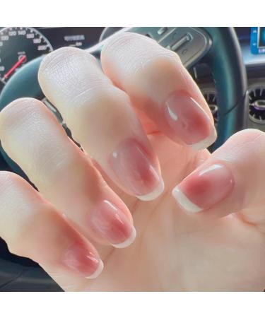 Semi Cured Gel Nail Strips - 20 High-Quality Self-Adhesive Wraps for French Manicure - Blush French Tips Included - Buy Online on GoSupps.com