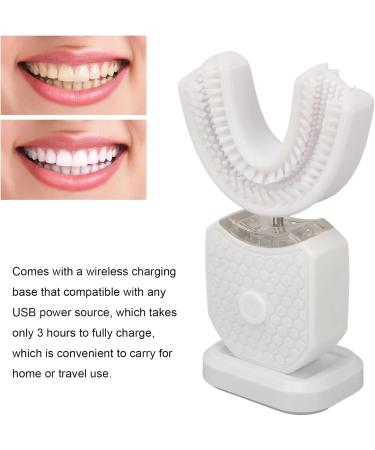 Garosa Electric Toothbrush for Adults - U Shaped Automatic Teeth Whitening Rechargeable & IPX7 Waterproof (White - Buy Online on GoSupps.com