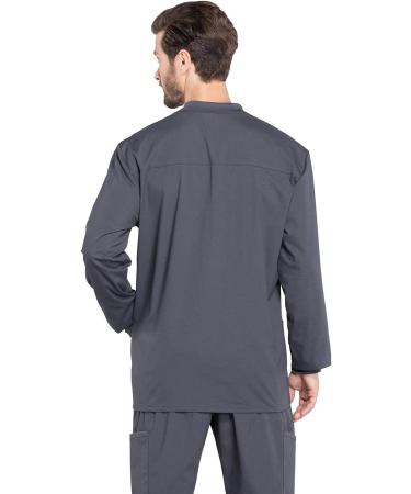 Cherokee Men's Snap Front Jacket - Long Sleeve Rib-Knit Collar/Cuffs - XX-Large Big Pewter - Buy Online on GoSupps.com