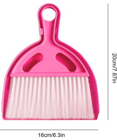 Desktop Cleaning Brush Small Broom Counter Duster with Hand Brush/Broom Bristles Light Weight Used for Cleaning Bathrooms Terraces Kitchens Walls and Decks Red - Buy Online on GoSupps.com