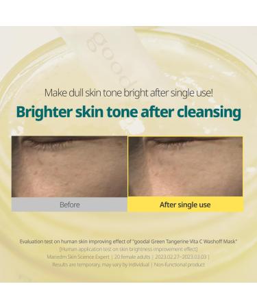 Goodal Green Tangerine Vita C Wash Off Mask - Brightening & Hydrating Facial Mask for Glowing Skin - International Shipping Available - Buy Online on GoSupps.com