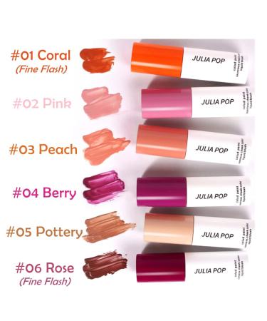 Mysense Orange Liquid Blush Makeup - Weightless Cream Blush for Cheeks, Dewy Finish, Natural-Looking Flush of Color - 01 Coral Orange - Buy Online on GoSupps.com