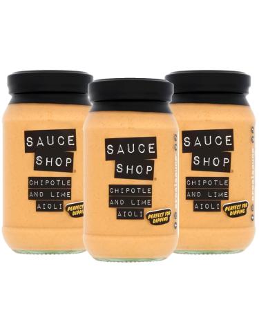 Sauce Shop - Chipotle and Lime Ailoi Pack of 3 - Mayonnaise Vegetarian-Friendly - 3x 250g Glass Jars
