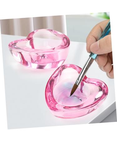 Housoutil Nail Cup Monomer Dish Nail Dish Bowl Nail Art Dish Cup Nail Dampen Dish Jewelry Dish Nail Art Liquid Holder Manicure Nail Dish Glass Thicken Pen Wash Cup Pink - Buy Online on GoSupps.com