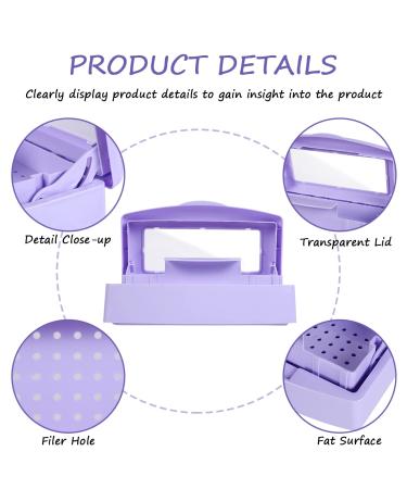 Gusnilo Nail Tool Sterilizer Box - Purple Disinfectant Jar for Nail & Hair Salons - Buy Online on GoSupps.com