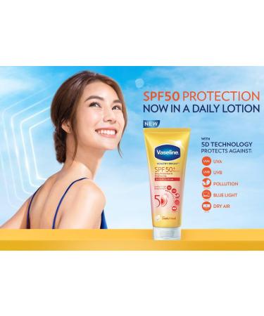 Vaseline Healthy Bright SPF50 + PA++++ Serum - Daily Protection & Brightening 300ml (10.14 Fl Oz) | International Shipping Available - Buy Online on GoSupps.com