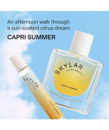 Skylar Capri Summer Eau de Parfum - Hypoallergenic & Clean Perfume for Women & Men Vegan & Safe for Sensitive Skin - Fruity Citrus Perfume Bergamot Neroli & Blood Orange - 10mL /0.33 Fl oz - Buy Online on GoSupps.com