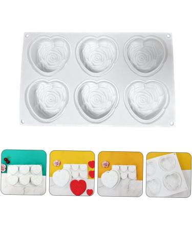 Zerodeko 2pcs Love Rose Mold Cake Mold Ice Cube Mold Rose Cake Pan Molds Silicone Shapes Silicone Mold Heart Shaped Ice Cube Trays Hear Cake Gum Paste Cheese Silica Gel Butter 3D - Buy Online on GoSupps.com