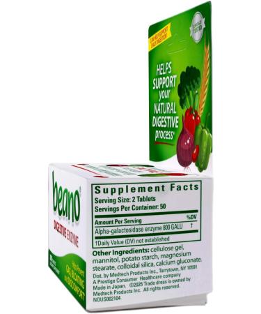 Beano Food Enzyme Dietary Supplement Tablets 100-Count Bottles by Beano - Buy Online on GoSupps.com