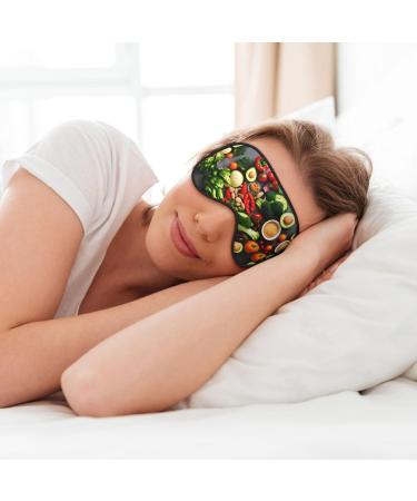 Buy Healthy Food Print Double-Sided Eye Mask | Soft Light Blocking for Better Sleep Quality - International Shipping Available - Buy Online on GoSupps.com