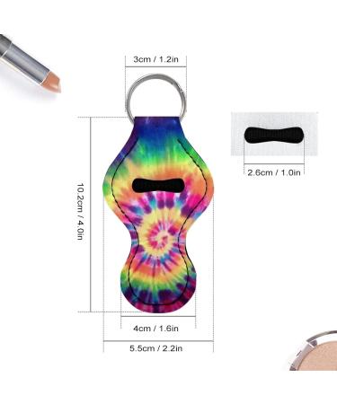 STUOARTE Chapstick keychain for women lip balm lipstick Chapstick Safeguard eyeliner keychain tie-dye print - Multicolor one size - Buy Online on GoSupps.com