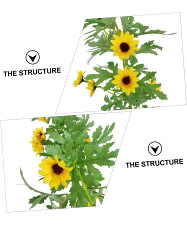Zerodeko 1 Pc Sunflower Vine Artificial Sunflower Simulation Sunflower Exquisite Simulation Flower Vine Tree Hanging Decor Beautiful Faux Sunflower Plant Vine Garland Banquet Silk Cloth - Buy Online on GoSupps.com