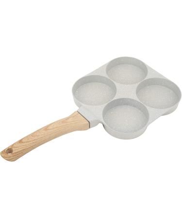 Qyebavge 4 Hole Nonstick Egg Hamburger Frying Pan Mini 4-Cup Omelette Pan with Handle for Universal Flat Bottom Induction Cooker - Buy Online on GoSupps.com