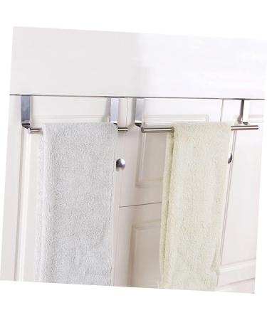 Alipis 2pcs Kitchen Utensil Hanger Traceless Towel Rack Coat Hanger Stainless Steel Kitchen Rack Silverx2pcs 22*7cmx2pcs - Buy Online on GoSupps.com