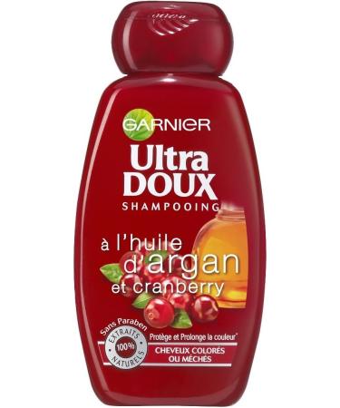 Garnier Ultra Doux With Argan Oil and Cranberry - Shampoo 400ML Colored Hair - Pack of 4 - Buy Online on GoSupps.com