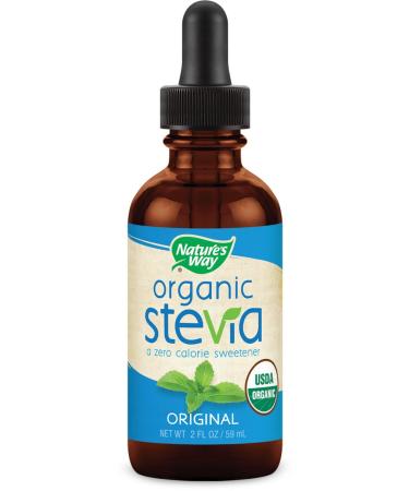 Nature's Way Organic Stevia Zero Calorie Sweetener no Bitterness, Vegetarian Non-GMO, Original, 2 Fl Oz