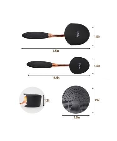 Sunscreen Brush Set - Portable Sunblock Applicator for Kids & Families | Child-Safe Face & Body Protection in Black/Rose Gold - Buy Online on GoSupps.com